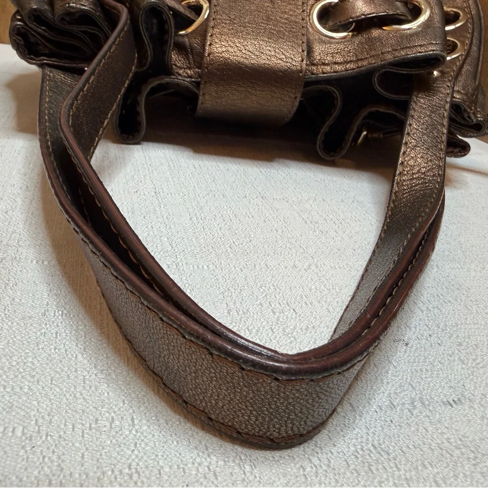 Jimmy Choo Metallic Leather Slouchy Shoulder Bag-see callouts